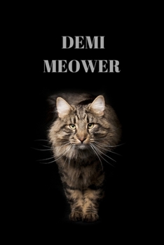 Paperback Demi Meower: Personalized Name Journal Notebook for Cat and Unicorn Lovers - (Wide Ruled Notebook, 100 Pages, 6x9 inches) Book