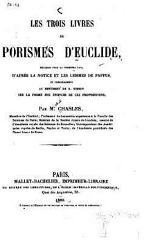 Paperback Les trois livres de porismes d'Euclide [French] Book