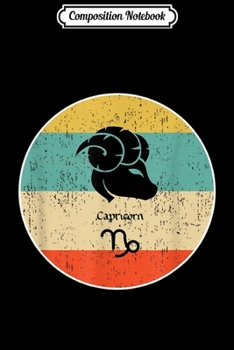 Composition Notebook: Capricorn Zodiac Retro Gift  Journal/Notebook Blank Lined Ruled 6x9 100 Pages