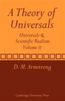 Paperback A Theory of Universals: Volume 2: Universals and Scientific Realism Book