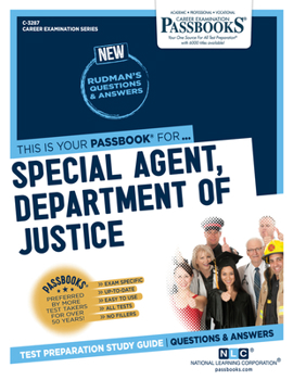 Paperback Special Agent, Department of Justice (C-3287): Passbooks Study Guide Volume 3287 Book