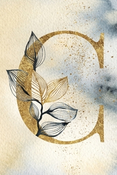 Monogram Notebook C: 6 x 9 Gold Initial Diary for Women (Personalized Letter Design)