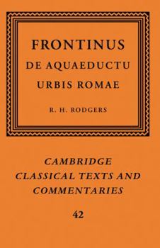 Hardcover Frontinus: de Aquaeductu Urbis Romae Book