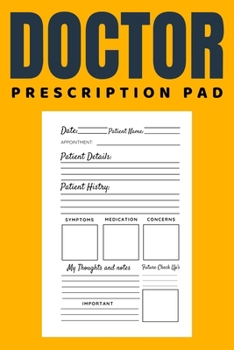Doctor Prescription Pad: Doctors Patient Prescription Rx Pad Paper