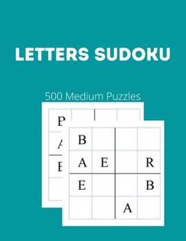 Paperback Letters Sudoku: 500 Medium Sudoku Puzzles Book