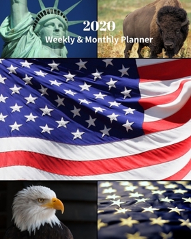 Paperback 2020 Weekly and Monthly Planner: American Collage - Monthly Calendar with U.S./UK/ Canadian/Christian/Jewish/Muslim Holidays- Calendar in Review/Notes Book