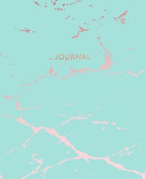Journal: Trendy Blue Marble and Rose Gold | 7.5 x 9.25, Lined Pages | Gift for Women and Teen Girls