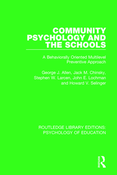 Paperback Community Psychology and the Schools: A Behaviorally Oriented Multilevel Approach Book