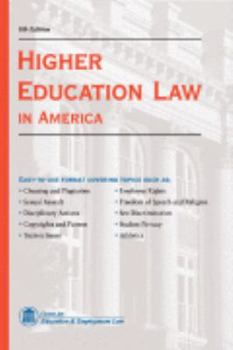 Paperback Higher Education Law In America 8th Edition Book