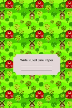 Paperback Farm Landscape Theme Art Wide Ruled Line Paper Book