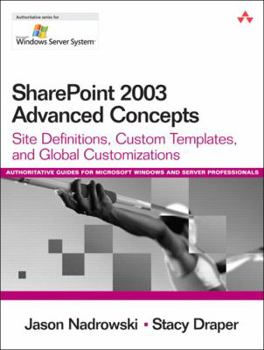Paperback Sharepoint 2003 Advanced Concepts: Site Definitions, Custom Templates, and Global Customizations Book