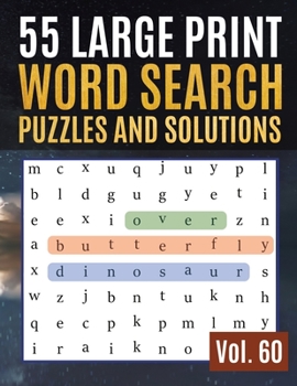 55 Large Print Word Search Puzzles and Solutions: Activity Book for Adults and kids - Word Search Puzzle: Wordsearch puzzle books for adults entertainment Large Print (Find a Word for Adults & Seniors