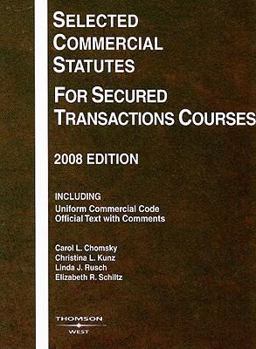 Paperback Selected Commercial Statutes for Secured Transactions Courses Book