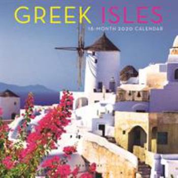 Calendar Graphique Greek Isles Mini Wall Calendar, 16-Month 2020 Wall Calendar with Historic Grecian Landmark Photographs, 3 Languages & Major Holidays, 2020 Calendar, 7" x 7" Book