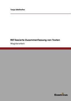 Paperback RST-basierte Zusammenfassung von Texten [German] Book