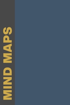 Paperback Mind Maps: Modern Notebook for Mind Mapping, Brainstorming, and Visual Thinking at Work, School, and Home - Navy Blue and Grey Co Book