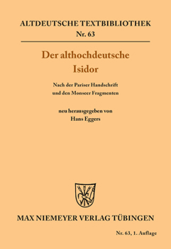 Paperback Der althochdeutsche Isidor [German] Book