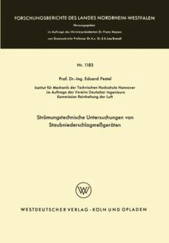 Paperback Strömungstechnische Untersuchungen Von Staubniederschlagsmeßgeräten [German] Book