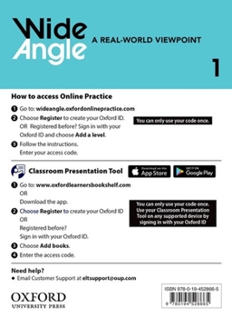 Misc. Wide Angle 1 Online Practice Teacher Access Card Pack Book