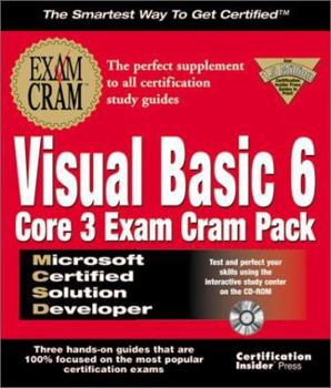 Paperback MCSD Visual Basic 6 Core 3 Exam Cram Pack [With *] Book