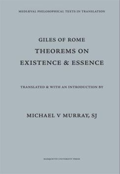 Paperback Giles of Rome: Theorems on Existence & Essence Book