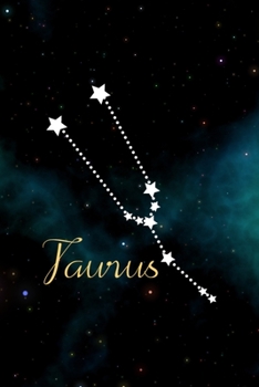 Taurus: All Purpose 6x9 Blank Lined Notebook Journal Way Better Than A Card Trendy Unique Gift Blue Aurora Constelation