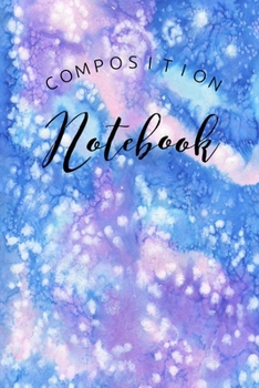 Composition Notebook Blue: College Ruled Artic Watercolor Blue and Purple Design For Girls Teen School Office