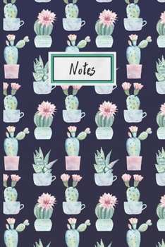 Paperback Cactus Flowers Notebook: Pretty Watercolor Cacti - Blank Lined Journal (Lined) Book