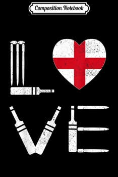 Paperback Composition Notebook: England Love Cricket Fans Journal/Notebook Blank Lined Ruled 6x9 100 Pages Book