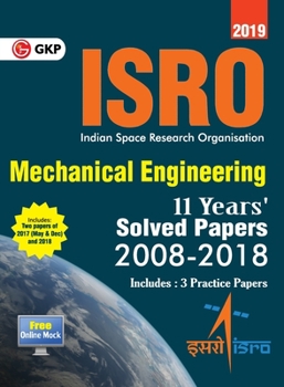 Paperback ISRO 2019 Mechanical Engineering - Previous Years' Solved Papers (2008-2018) Book