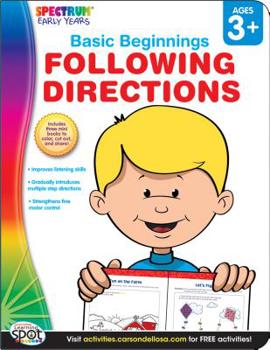 Paperback Following Directions, Grades Preschool - K (Basic Beginnings) Book