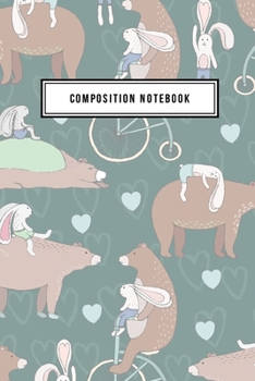 Paperback Composition Notebook: College Ruled 6" x 9" Cute Forest Writing Notes Journal, Office, Kids, School and college student. Book