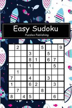 Paperback Easy Sudoku: Sudoku Puzzle Game For Beginers With Doodle fish style cover Book