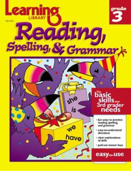 Paperback Learning Library Reading, Spelling, and Grammer Grade 3 Book