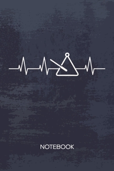 Bullet Dotted Journal: Triangle Player Notebook Dotted Grid a5 6x9 120 Pages - Idiophone Planner Trianglist Heartbeat Diary Triangle Music - Instrumentalist Concert Band Gift Idea for Men and Women