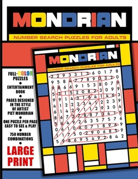 MONDRIAN: Number Search Puzzle Book For Adults