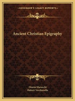 Paperback Ancient Christian Epigraphy Book