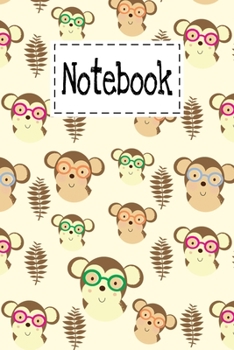 Notebook: Cute Monkeys Gifts Cartoon Lined Notebook For kids Girls Boys men Women  Teens For Taking notes & Ideas - Perfect As Gifts For Monkeys Lovers & Animals.