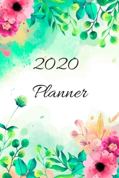 Paperback 2020 Planner: Weekly and Monthly View Planner, Organizer, Agenda (Watercolor Floral) Book