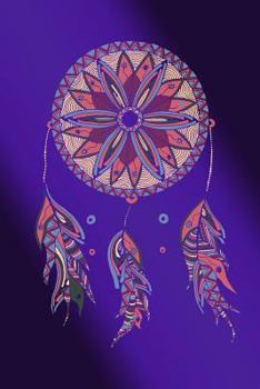 Paperback Dream Catcher: College Ruled Notebook Composition Book Diary Dream Catcher Purple Book