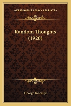 Paperback Random Thoughts (1920) Book