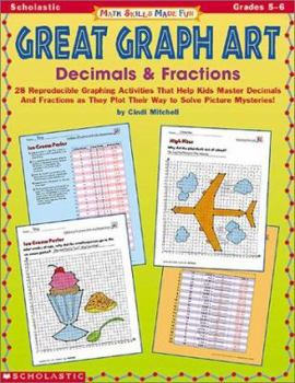 Paperback Math Skills Made Fun: Great Graph Art Decimals & Fractions Book