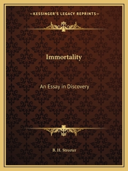Paperback Immortality: An Essay in Discovery Book