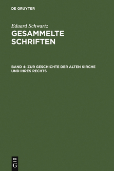 Hardcover Zur Geschichte Der Alten Kirche Und Ihres Rechts [German] Book