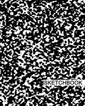 Paperback Sketchbook: 8" x 10", Drawing Sketchbook, Unlruled Notebook, Drawing Paper Pad, Marble (Black) - (Sketch book) Book