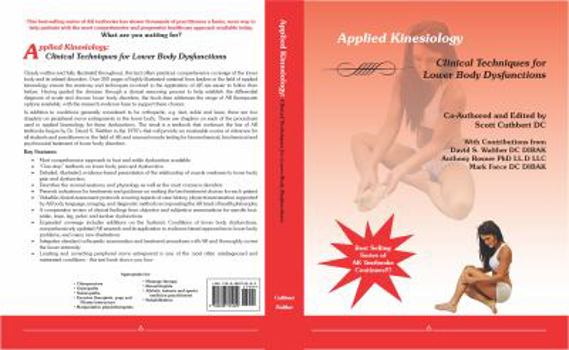 Paperback By Scott Cuthbert Applied Kinesiology: Clinical Techniques for Lower Body Dysfunctions (1st First Edition) [Paperback] Book