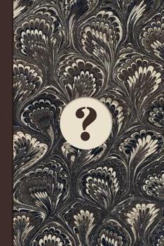 Monogram Symbol Question Mark Mystery Marble Notebook (Coffee Peacock Edition): Blank Lined Journal for Writing Notes, Queries, Secrets, Passwords, an