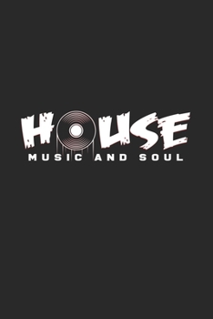 Paperback House music and soul: 6x9 Vinyl Record - grid - squared paper - notebook - notes Book