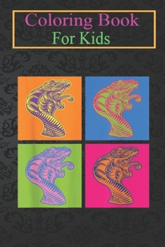 Paperback Coloring Book For Kids: Pop Art Snake Animal Coloring Book: For Kids Aged 3-8 (Fun Activities for Kids) Book
