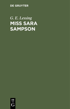 Hardcover Miss Sara Sampson: Ein Trauerspiel in Fünf Aufzügen [German] Book